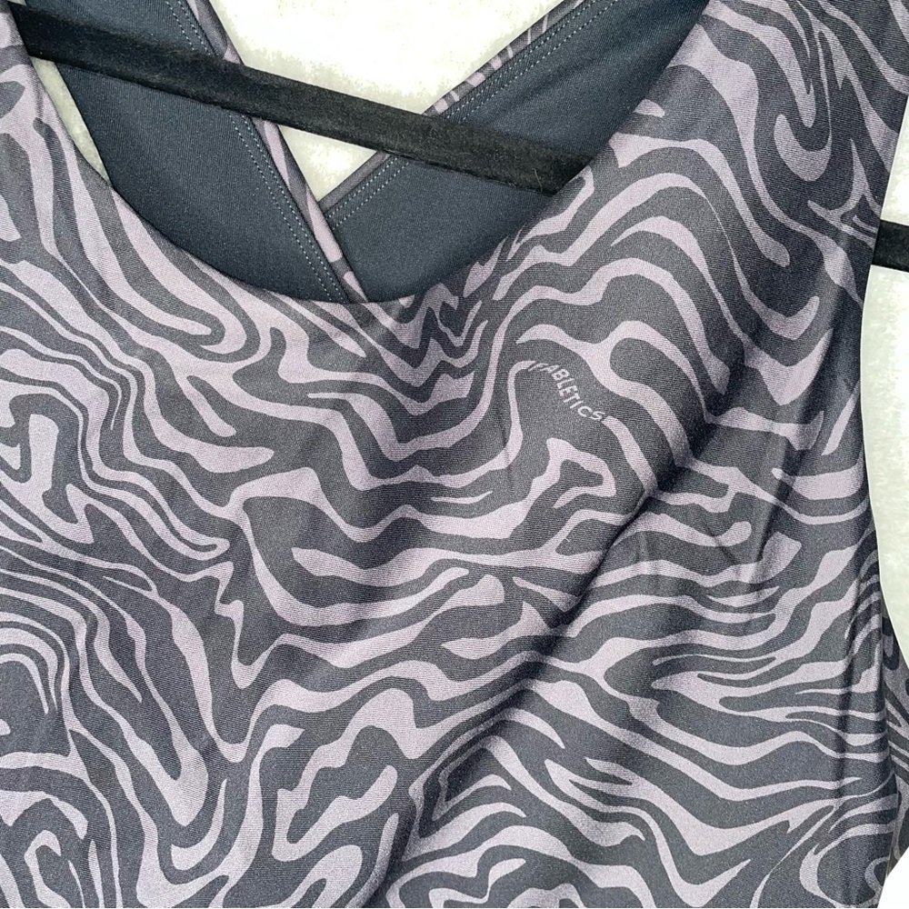 Fabletics High Impact No-Bounce Sports Bra 2X Pewter Marble Zebra NWT Plus Size - Picture 3 of 10